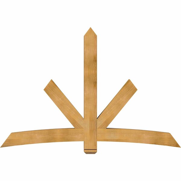 Ekena Millwork Alberta Rough Sawn Timber Gable Bracket, Western Red Cedar, 84"W x 56"H x 6"D x 6"F, 16/12 Pitch GBW084X56X0606ALB00RWR - main